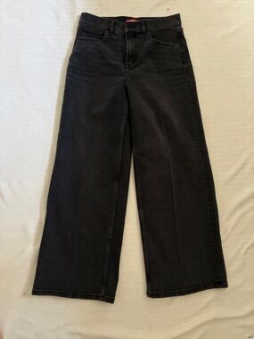 SPANX Black Wide-Leg High-Rise Jeans